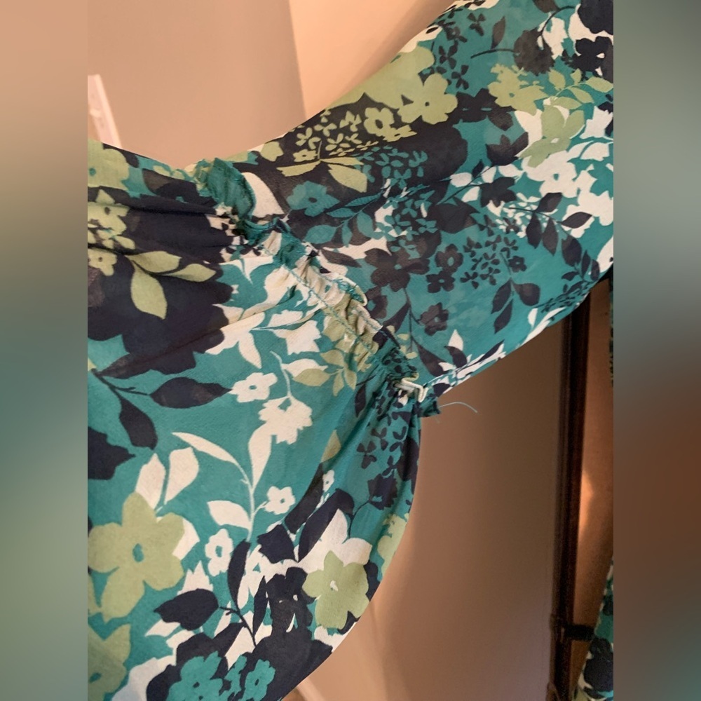 Lovely Melanie Lyne Green floral button up dress - Picture 7 of 9